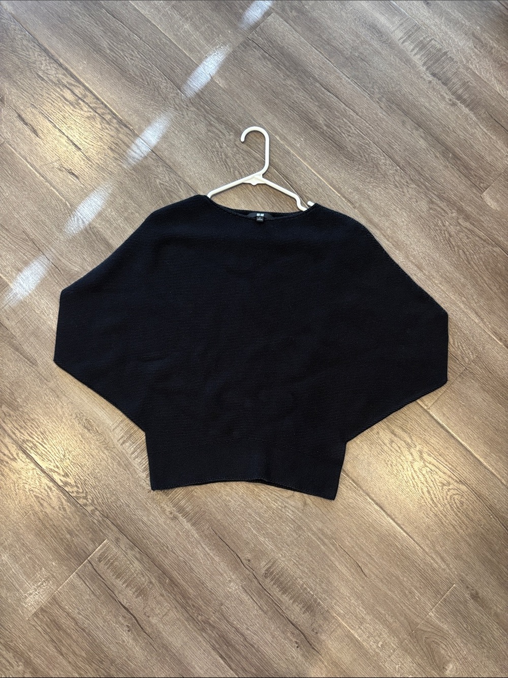 Uniqlo Black Batwing Poncho Sweater